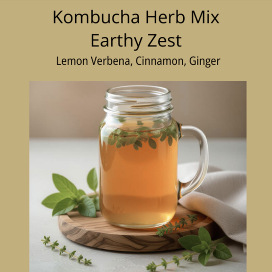 Kombucha & Kefir flavoring herb mix - Earthy Zest