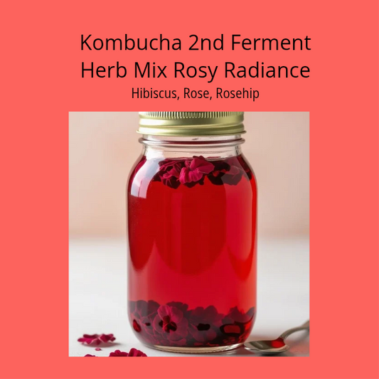 Kombucha & Kefir flavoring herb mix - Rosy Radiance