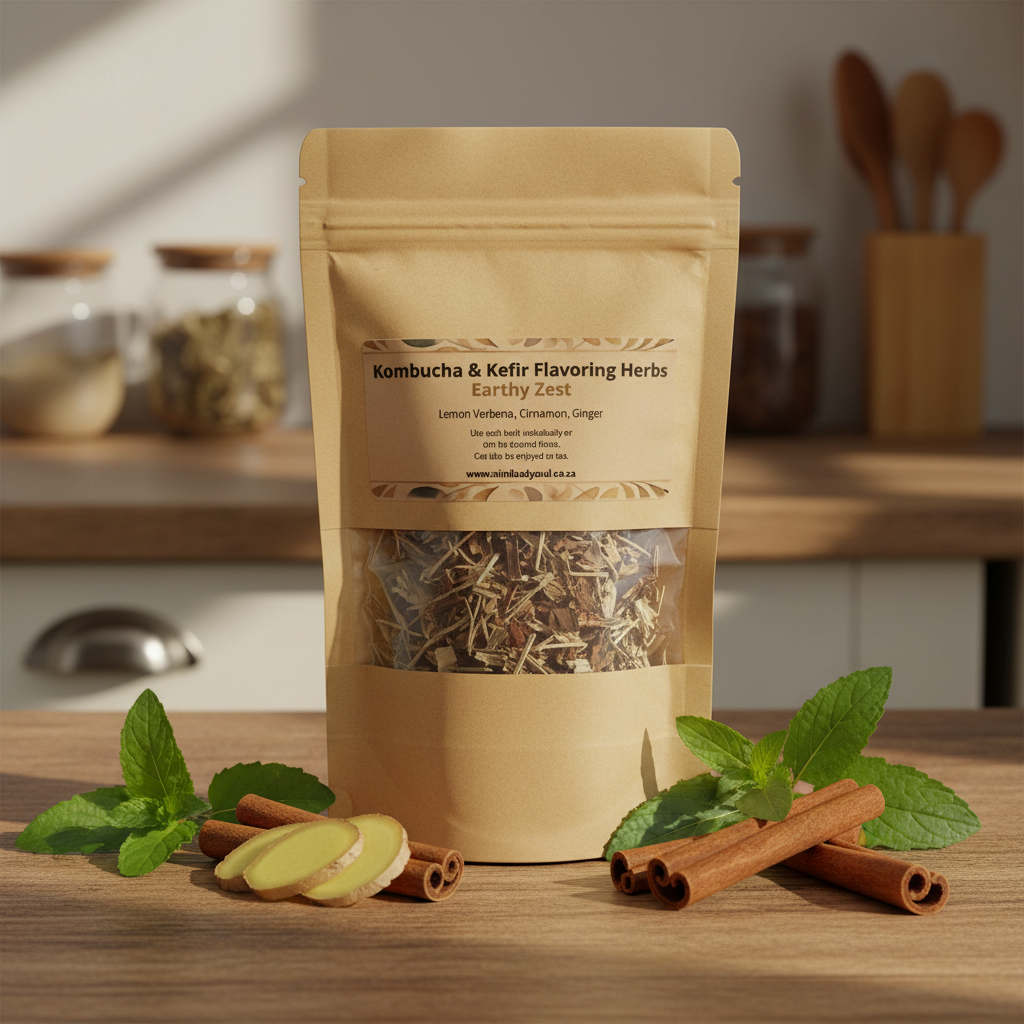 Kombucha & Kefir flavoring herb mix - Earthy Zest