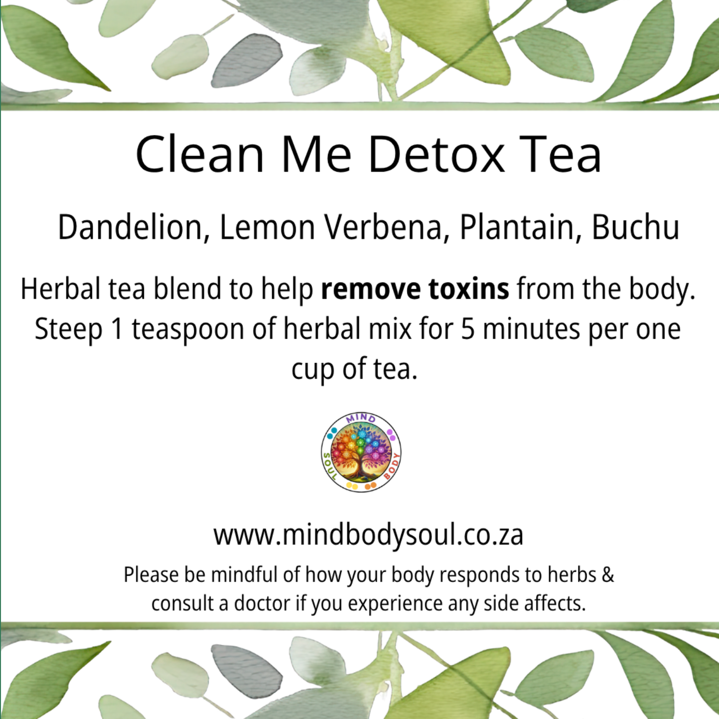Herbal Tea - Clean me detox Tea